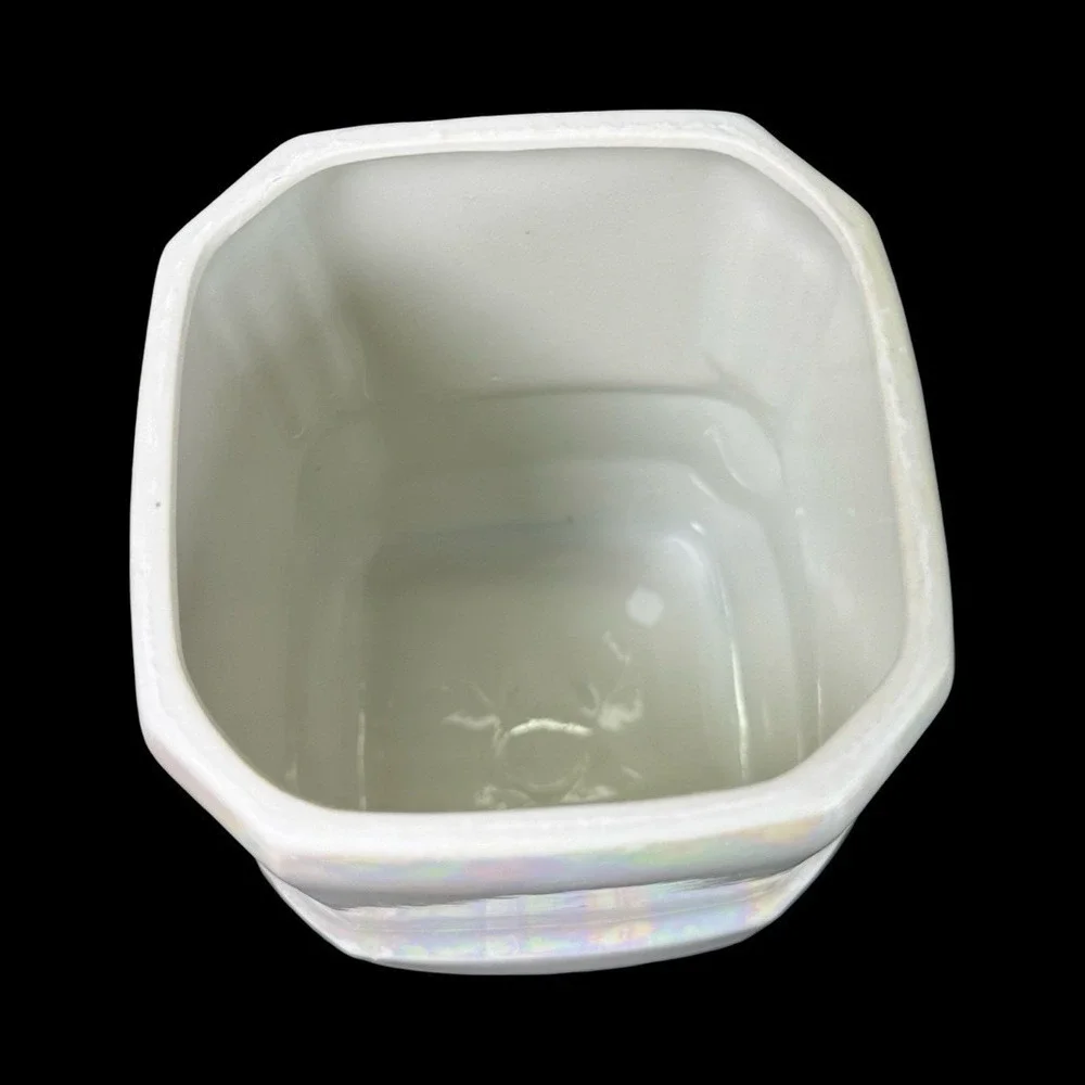 MEPOCO Wares Oatmeal Canister Iridescent Lustreware Made In Germany Vintage‎
